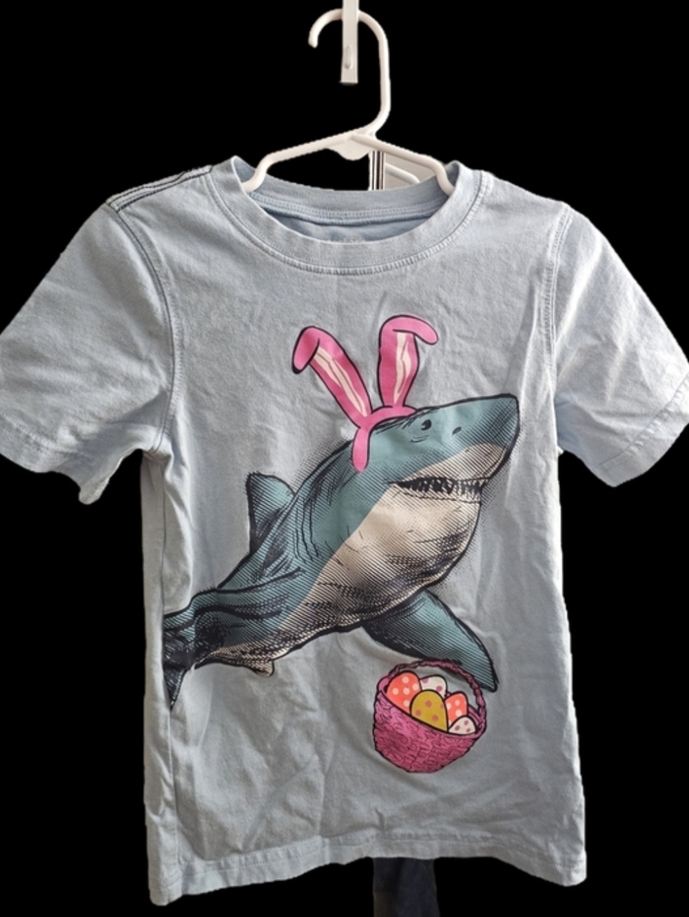 Carter's Light Blue Kids Graphic Tee with Pink Accent